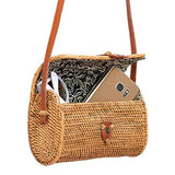 Premium Handmade Wicker Woven Purse Handbag Circle Boho Bag - Easy Pickins Store