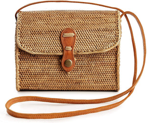 Premium Handmade Wicker Woven Purse Handbag Circle Boho Bag - Easy Pickins Store