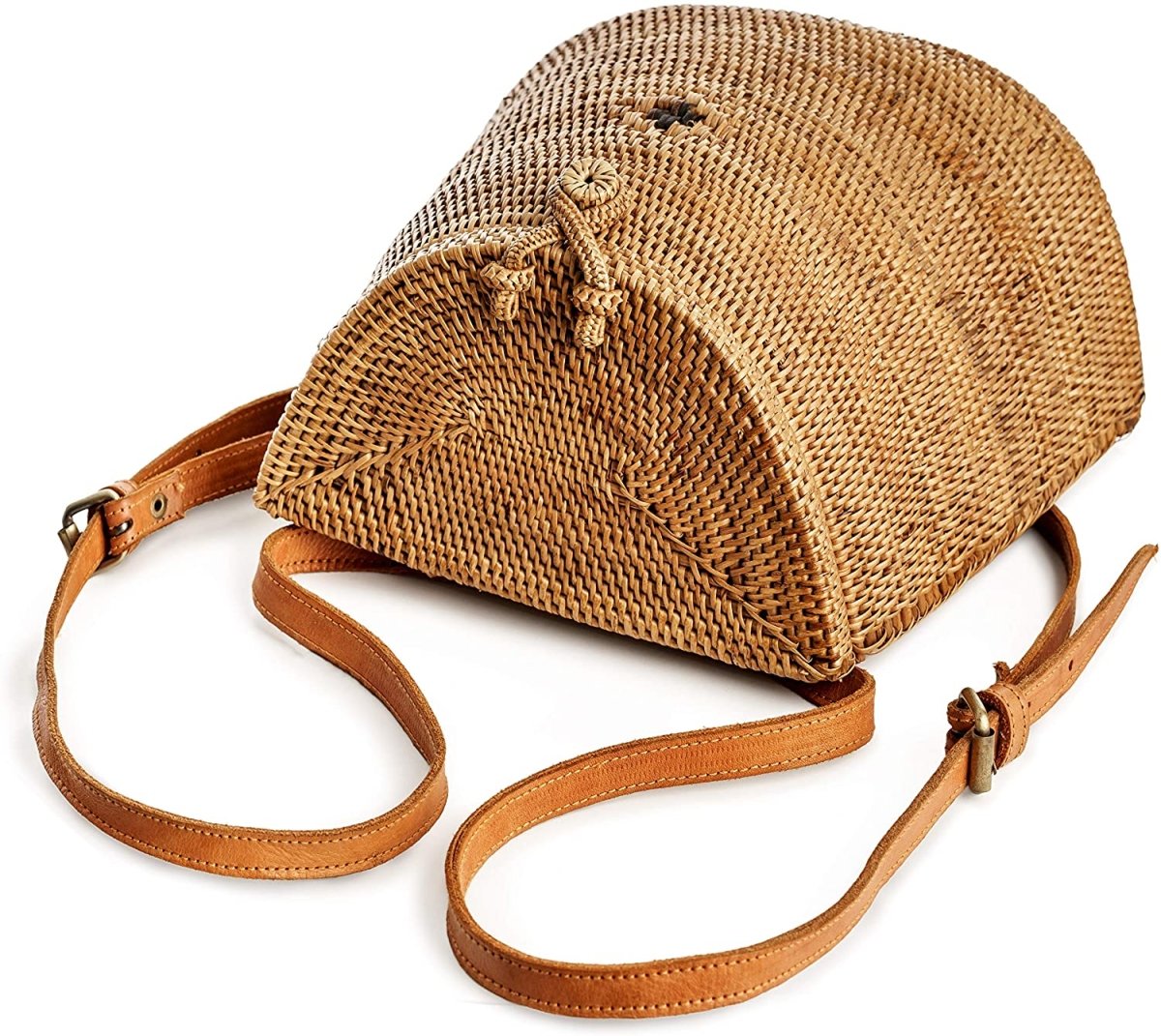 Premium Handmade Wicker Woven Purse Handbag Circle Boho Bag - Easy Pickins Store
