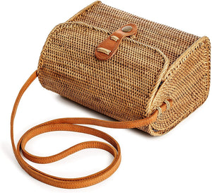 Premium Handmade Wicker Woven Purse Handbag Circle Boho Bag - Easy Pickins Store
