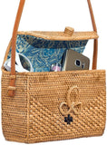 Premium Handmade Wicker Woven Purse Handbag Circle Boho Bag - Easy Pickins Store