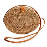 Premium Handmade Wicker Woven Purse Handbag Circle Boho Bag - Easy Pickins Store
