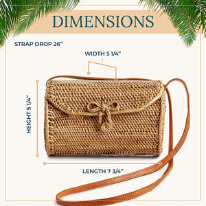 Premium Handmade Wicker Woven Purse Handbag Circle Boho Bag - Easy Pickins Store