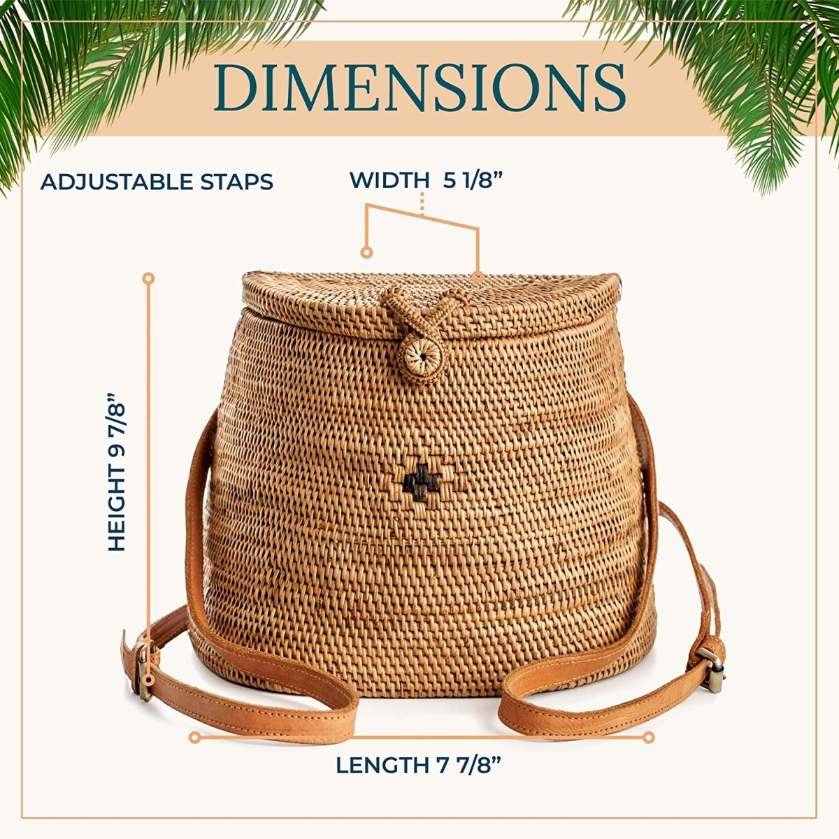 Premium Handmade Wicker Woven Purse Handbag Circle Boho Bag - Easy Pickins Store