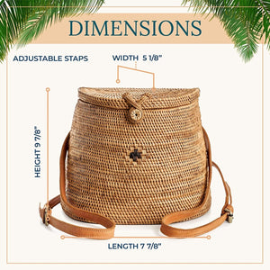 Premium Handmade Wicker Woven Purse Handbag Circle Boho Bag - Easy Pickins Store