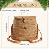 Premium Handmade Wicker Woven Purse Handbag Circle Boho Bag - Easy Pickins Store