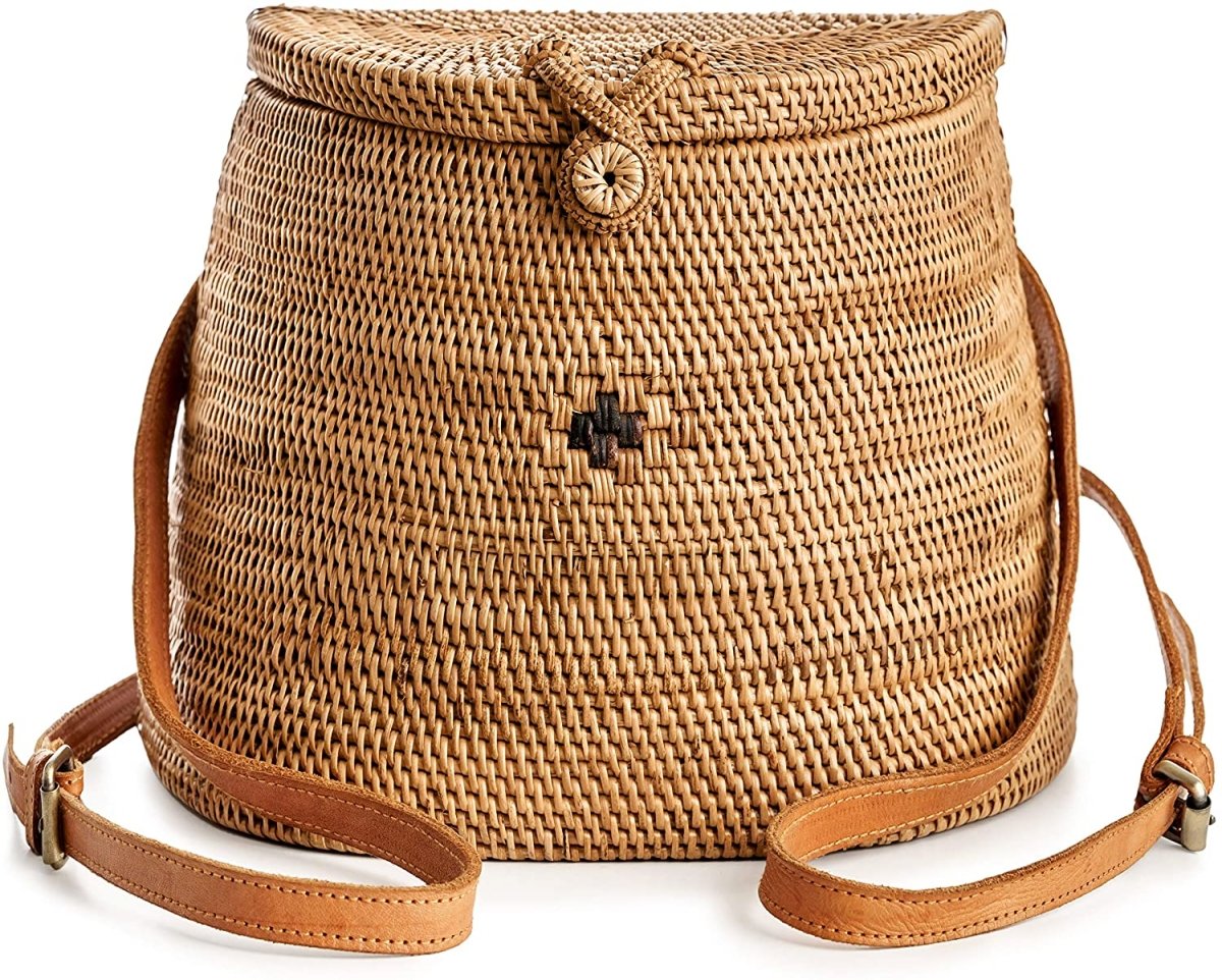Premium Handmade Wicker Woven Purse Handbag Circle Boho Bag - Easy Pickins Store