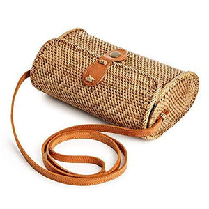 Premium Handmade Wicker Woven Purse Handbag Circle Boho Bag - Easy Pickins Store