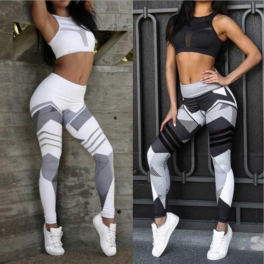 Print Sporting Leggings High Waist Workout Pants Quick Dry - Easy Pickins Store
