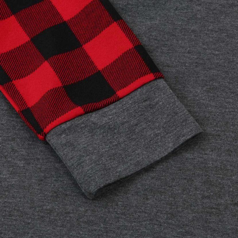 Pullover O Neck Plaid Long Sleeve - Easy Pickins Store