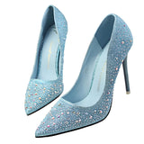 Pumps Classic Sequined Shallow High Heels Pointed - Easy Pickins Store