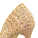 Pumps Classic Sequined Shallow High Heels Pointed - Easy Pickins Store