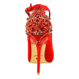 Pumps Crystal Solid Buckle Shallow High Heels - Easy Pickins Store