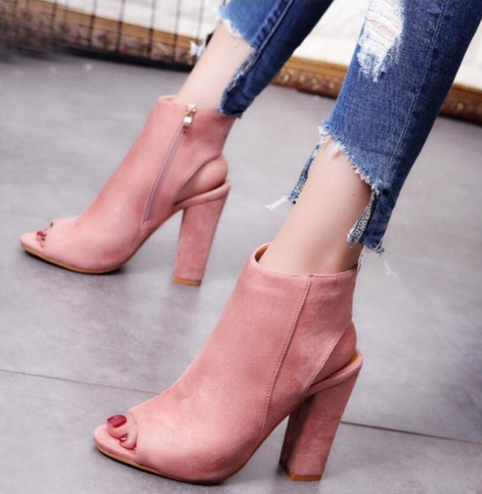 Pumps Gladiator High Heels Zipper Pumps open toe - Easy Pickins Store