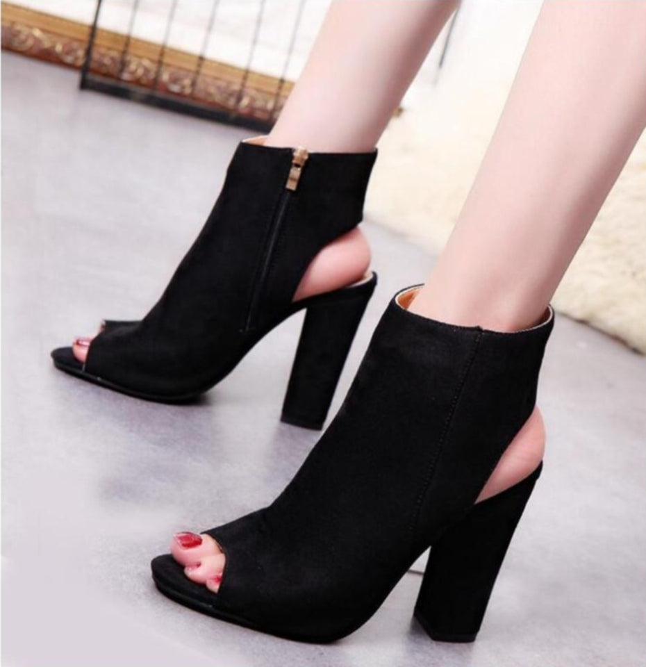 Pumps Gladiator High Heels Zipper Pumps open toe - Easy Pickins Store