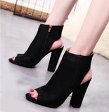 Pumps Gladiator High Heels Zipper Pumps open toe - Easy Pickins Store