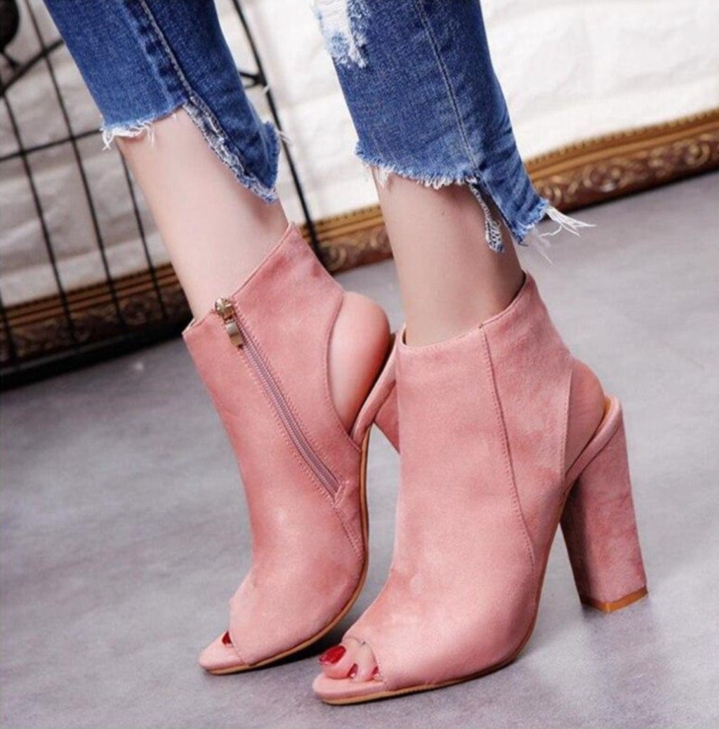 Pumps Gladiator High Heels Zipper Pumps open toe - Easy Pickins Store