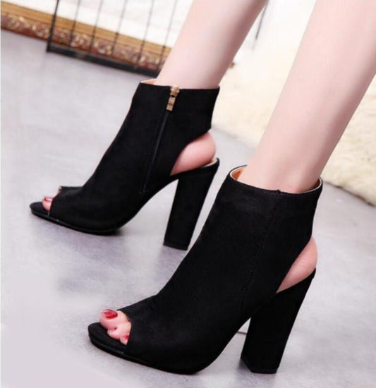 Pumps Gladiator High Heels Zipper Pumps open toe - Easy Pickins Store
