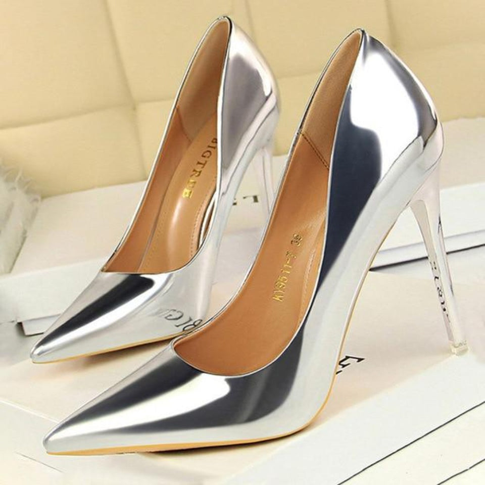Pumps High Heels Silver - Easy Pickins Store