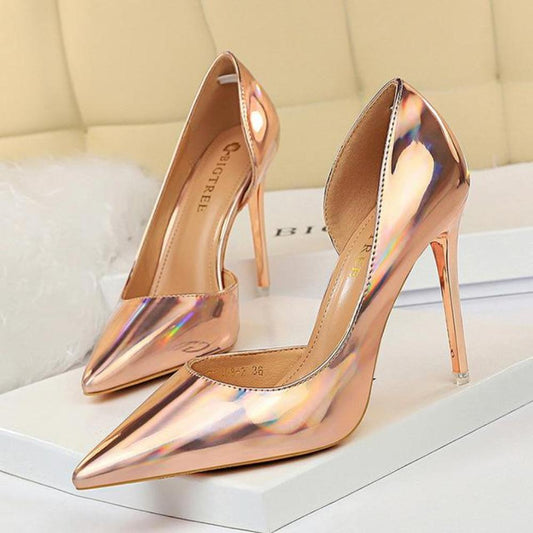 Pumps Leather High Heels Plus Sizes - Easy Pickins Store