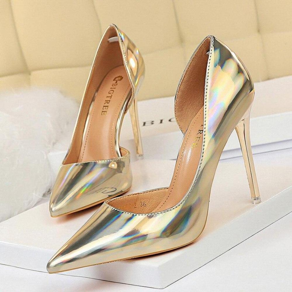 Pumps Leather High Heels Plus Sizes - Easy Pickins Store