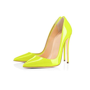Pumps Neon Yellow High Heels 4"-4.5" - Easy Pickins Store