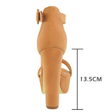 Pumps Platform High Block Heels Buckle - Easy Pickins Store
