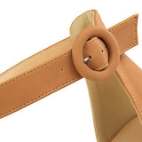 Pumps Platform High Block Heels Buckle - Easy Pickins Store