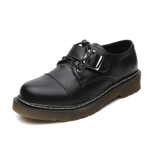 Punk Dark Platform Boots Bugle Retro Slope Lace Up Thick Sole - Easy Pickins Store
