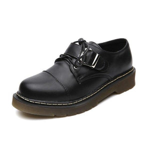 Punk Dark Platform Boots Bugle Retro Slope Lace Up Thick Sole - Easy Pickins Store