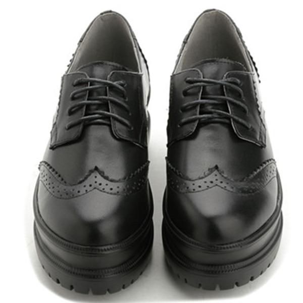 Punk Dark Platform Boots Bugle Retro Slope Lace Up Thick Sole - Easy Pickins Store
