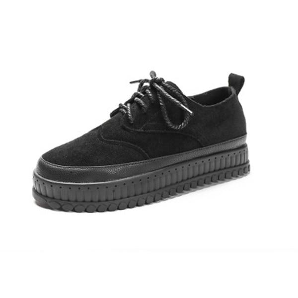 Punk Dark Platform Boots Bugle Retro Slope Lace Up Thick Sole - Easy Pickins Store