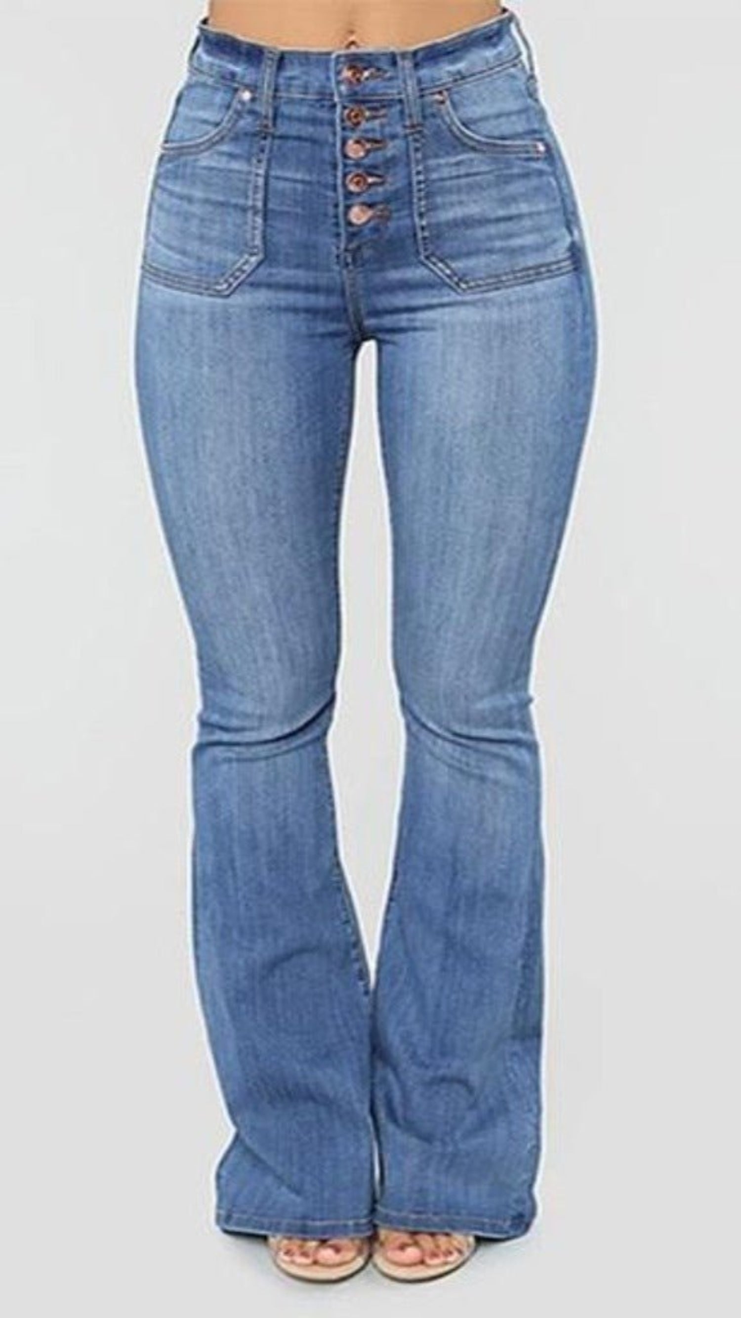 Push Up Stretch Bottom High Waist Skinny Denim Jeans - Easy Pickins Store