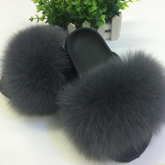 Raccoon Fur Flip Flops - Easy Pickins Store
