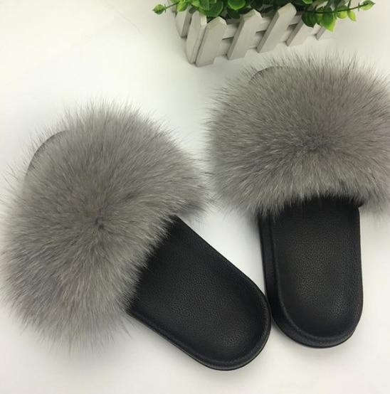 Raccoon Fur Flip Flops - Easy Pickins Store