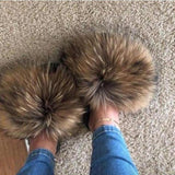 Raccoon Fur Flip Flops - Easy Pickins Store