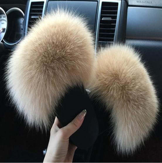 Raccoon Fur Flip Flops - Easy Pickins Store