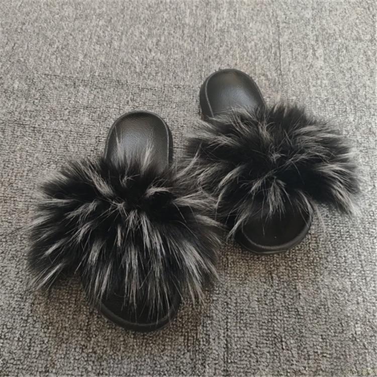 Raccoon Fur Flip Flops - Easy Pickins Store