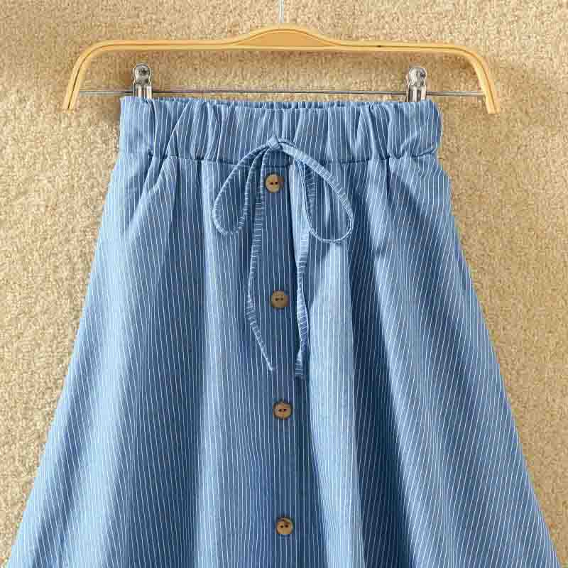 Retro High Waist Pleated Midi Skirt - Easy Pickins Store