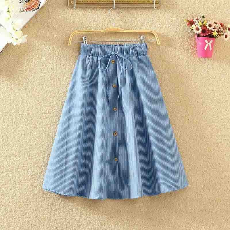 Retro High Waist Pleated Midi Skirt - Easy Pickins Store