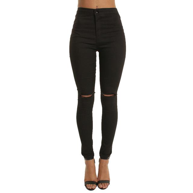 Ripped Casual Slim Hole Long Zippers Jeans - Easy Pickins Store