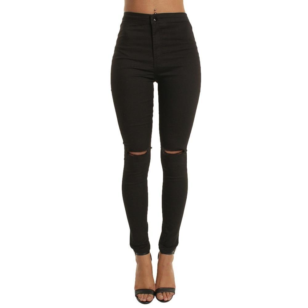 Ripped Casual Slim Hole Long Zippers Jeans - Easy Pickins Store