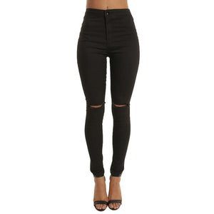 Ripped Casual Slim Hole Long Zippers Jeans - Easy Pickins Store