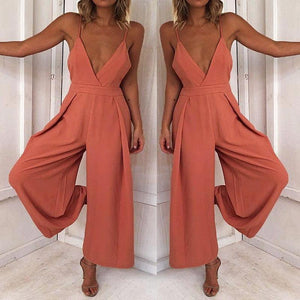 Rompers Jumpsuit Long Loose Backless - Easy Pickins Store