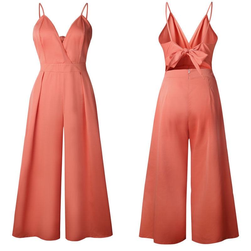 Rompers Jumpsuit Long Loose Backless - Easy Pickins Store