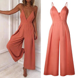 Rompers Jumpsuit Long Loose Backless - Easy Pickins Store