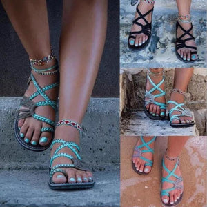 Rope Knot Toe Flat Sandals - Easy Pickins Store