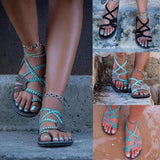 Rope Knot Toe Flat Sandals - Easy Pickins Store