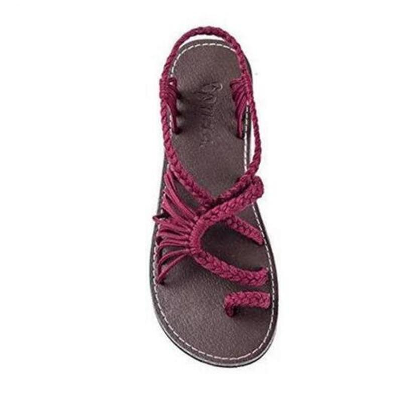 Rope Knot Toe Flat Sandals - Easy Pickins Store
