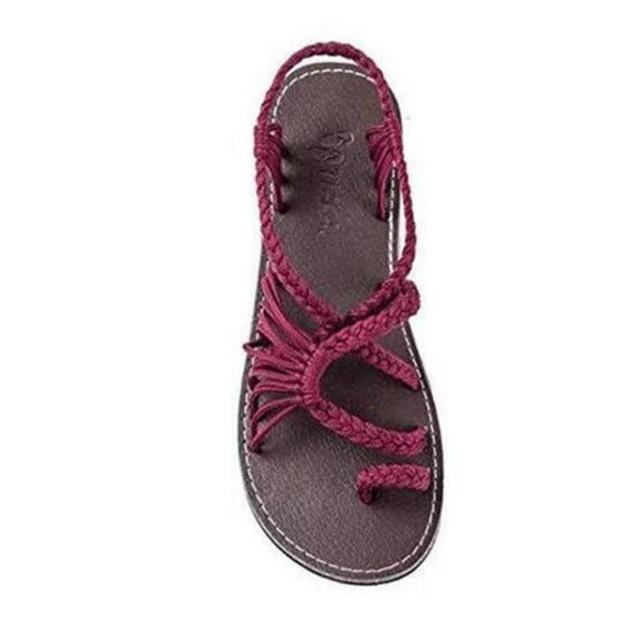 Rope Knot Toe Flat Sandals - Easy Pickins Store